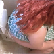 A fat girl with red hair pisses, farts loudly and takes a soft-sounding shit while sitting on a toilet. She wipes her ass when finished. Very clear audio. About 4 minutes.